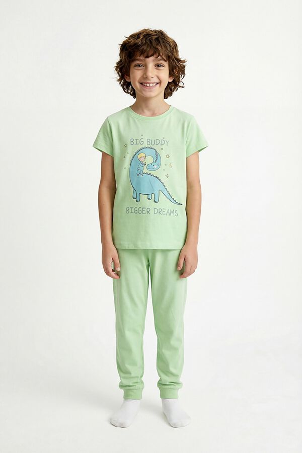 Penti Pack of 2 dinosaur kids' pyjamas green