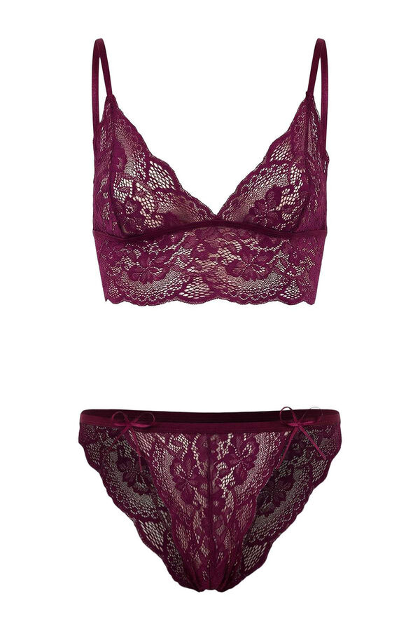 Trendyol Feminine Lace Detailed Lingerie pink