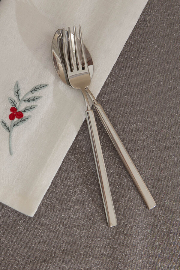 Textura Glossy stain-resistant tablecloth 140 x 200 cm. grey