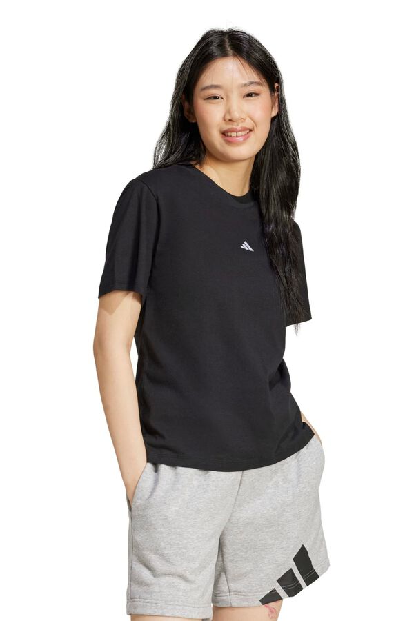 Adidas Majica od pamuka s malim logotipom Crna