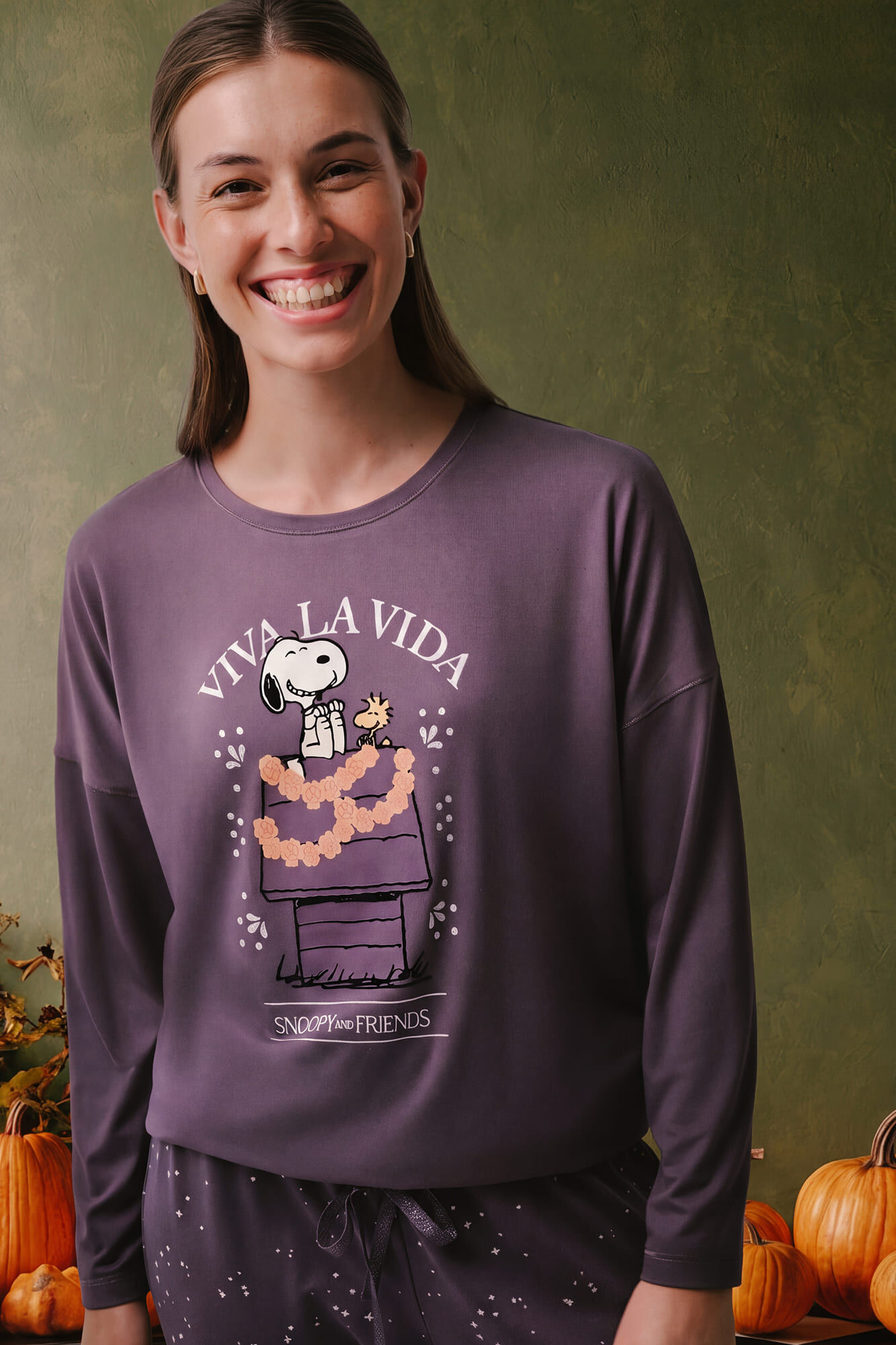 Women'secret Snoopy Halloween long pyjamas