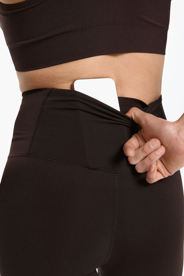 Only Play Legging JAM tiro extra alto marr&oacute;n