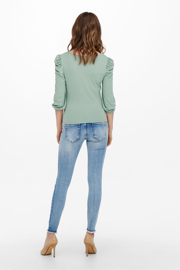 Only Maternity Camiseta de manga francesa maternity verde