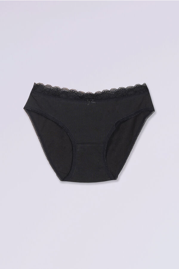 Ohma! Basic nursing cotton panty black