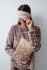 Women'secret Faux fur cushion and eye mask pack nude