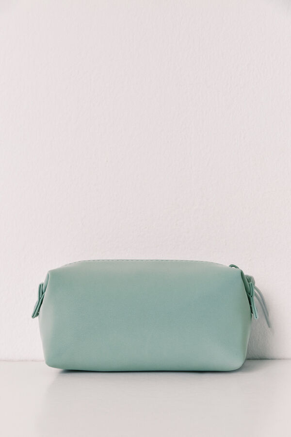 Women'secret Green zip fastening small vanity case green