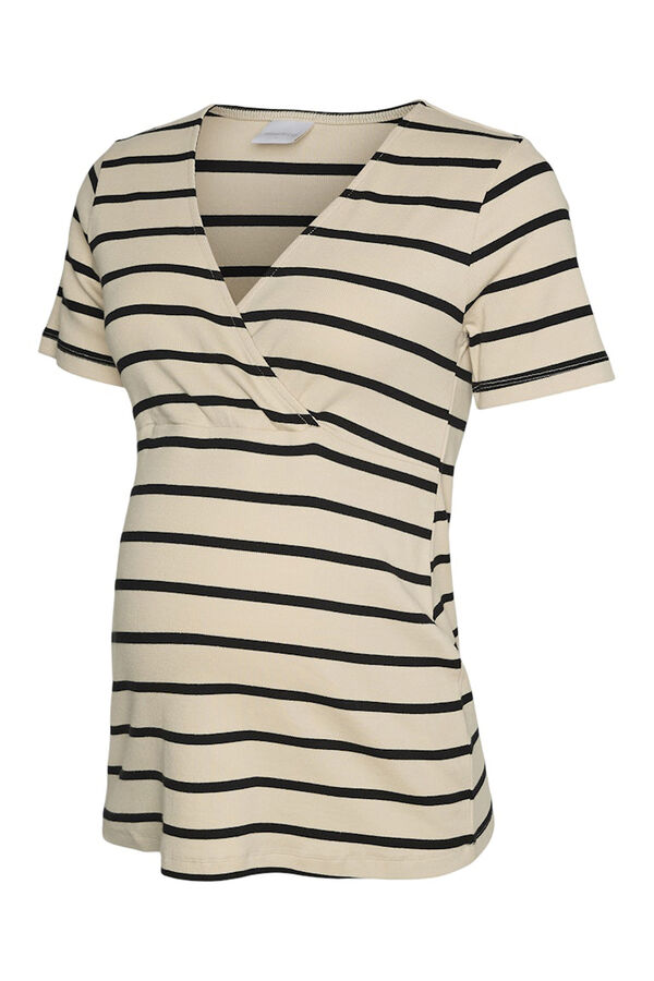 Mamalicous Kurz&auml;rmeliges Maternity- und Still-Top Braun