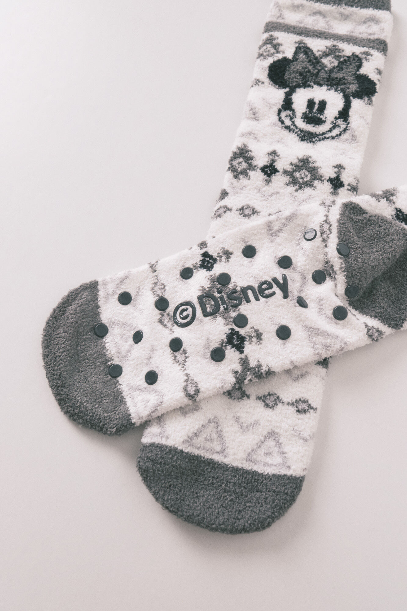 Women'secret Long fur socks with Minnie mouse print borders