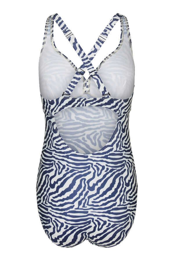 Mamalicious Ba&ntilde;ador maternity lactancia print cebra blue