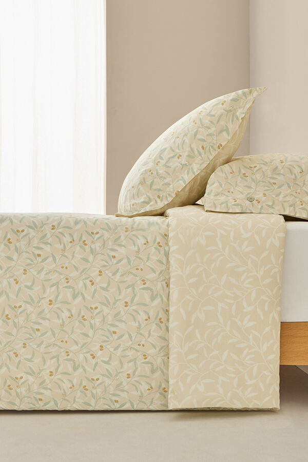 Textura Reversible printed duvet case blanc