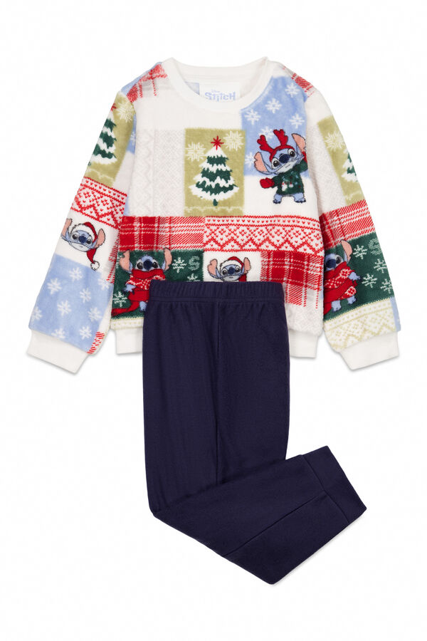 Women'secret Stitch children 'fleece fabric pyjamas beige