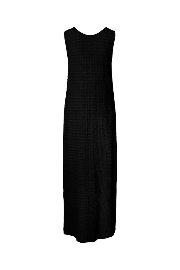 Pieces Sleeveless long dress black
