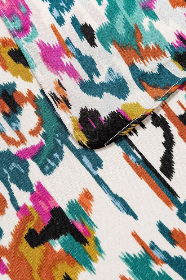 Vilanova Pa&ntilde;uelo de raso estampado bleu