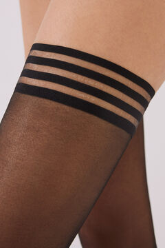 Womensecret Black semi-sheer stockings black