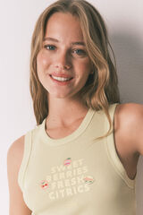 HI&BYE Green striped cotton short pyjamas green