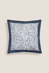 Womensecret Blue floral cushion cover white
