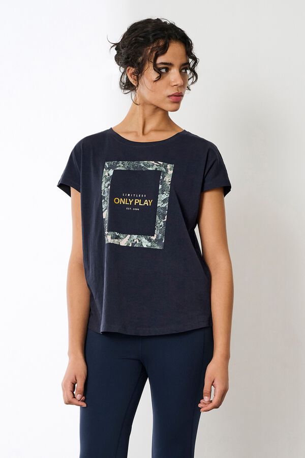 Only Play Camiseta algod&oacute;n org&aacute;nico manga corta. azul