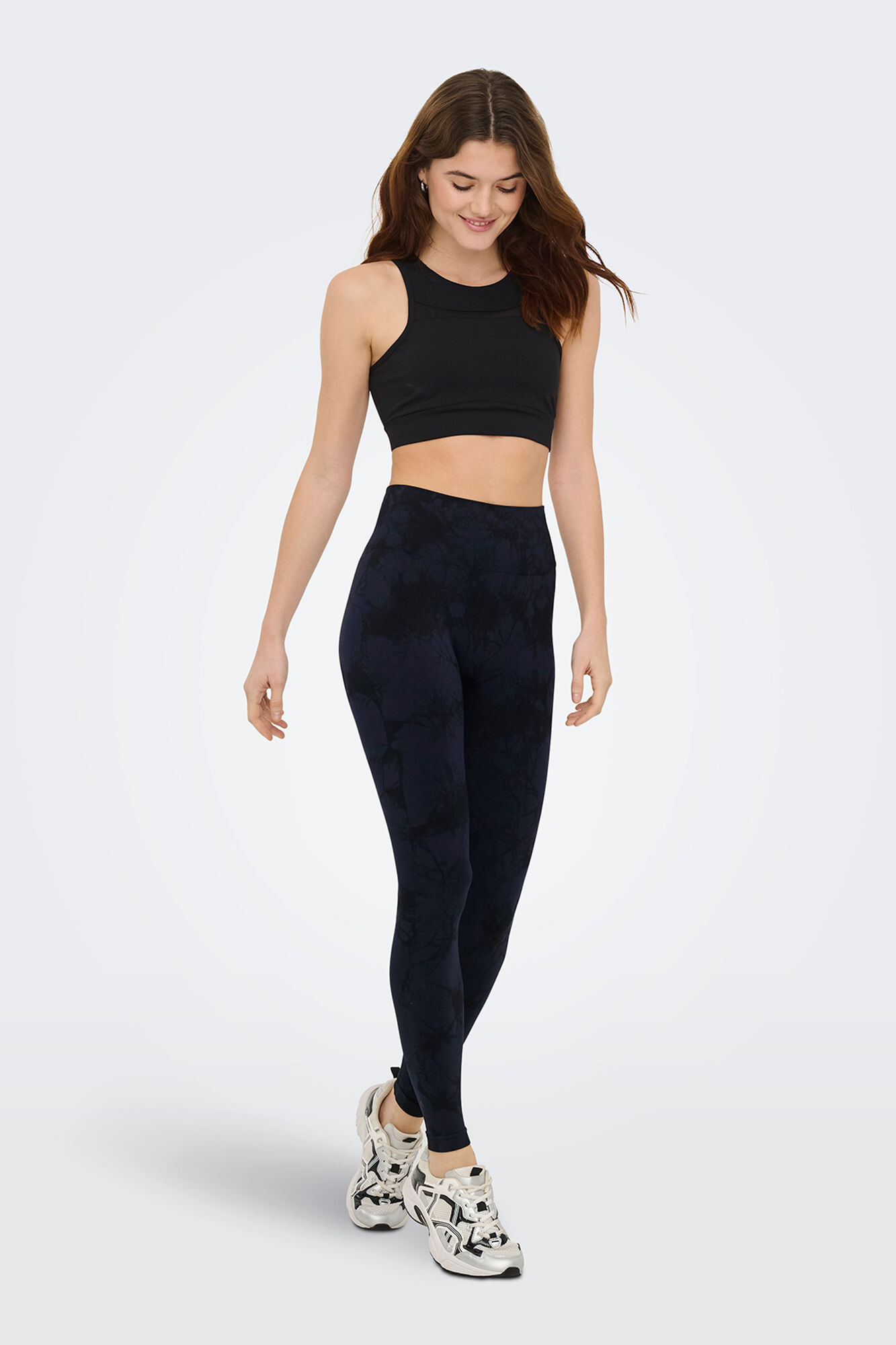 Only Play Seamless Sport-Leggings mit Batikmuster