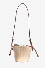 Vilanova Bolso bucket efecto paja bicolor nude