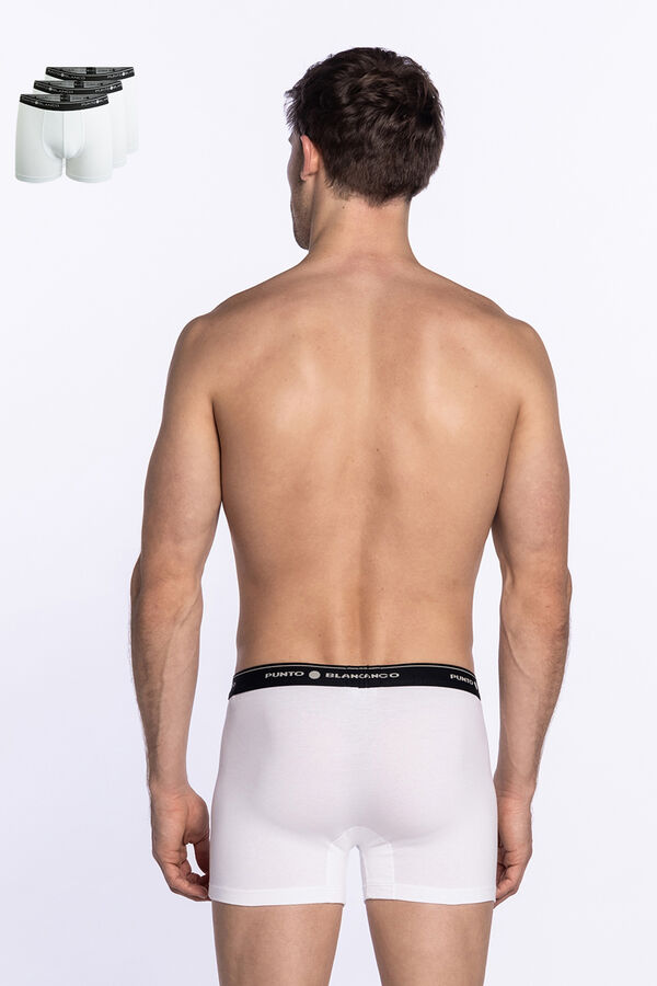 Punto Blanco Pack de 3 boxers de algod&atilde;o branco