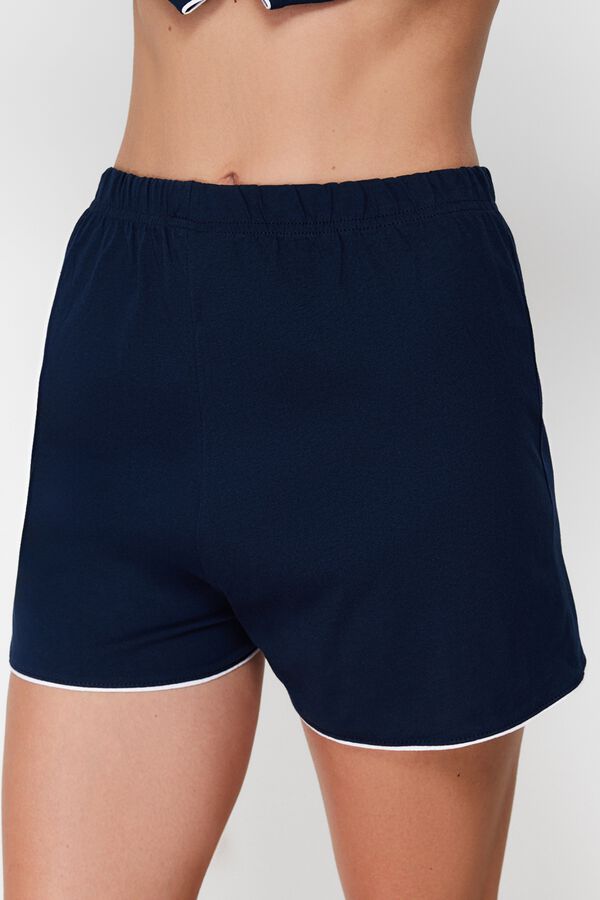 Trendyol Conjunto de pijama camisero corto azul