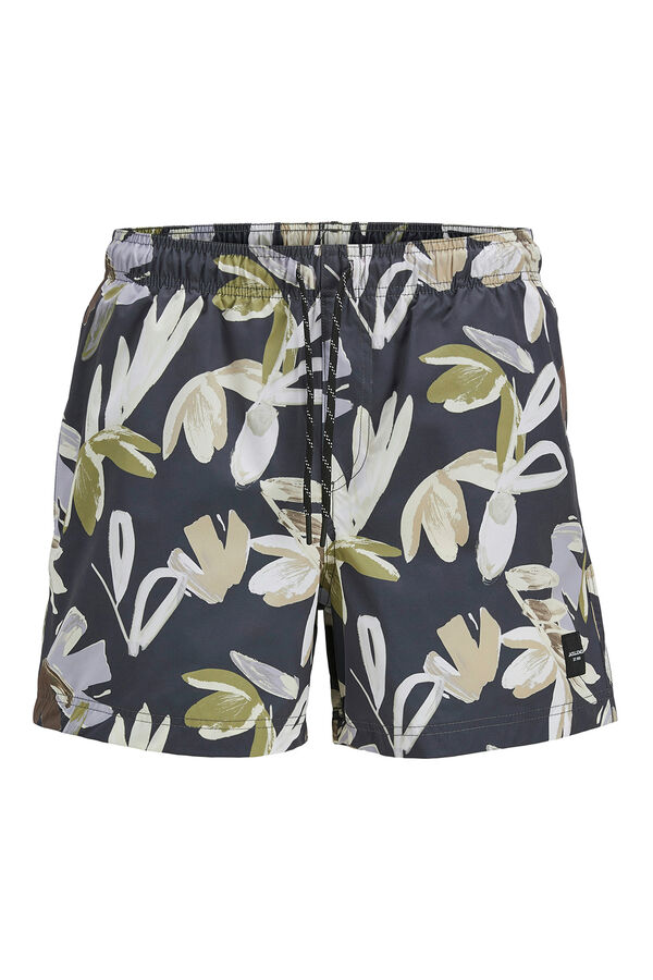 Jack & Jones Ba&ntilde;ador estampado gris