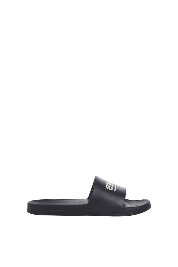 Jack & Jones Contrast logo slide sandal blue