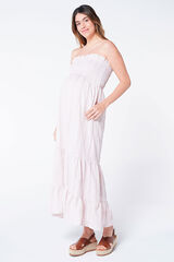 Womensecret Striped maternity nursing maxi dress rózsaszín