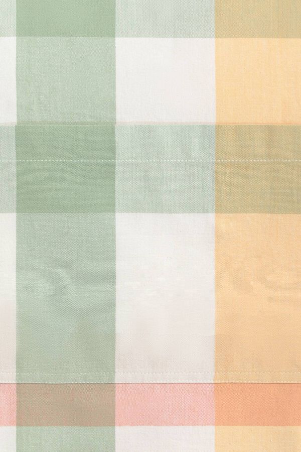 Textura Plaid cotton apron printed