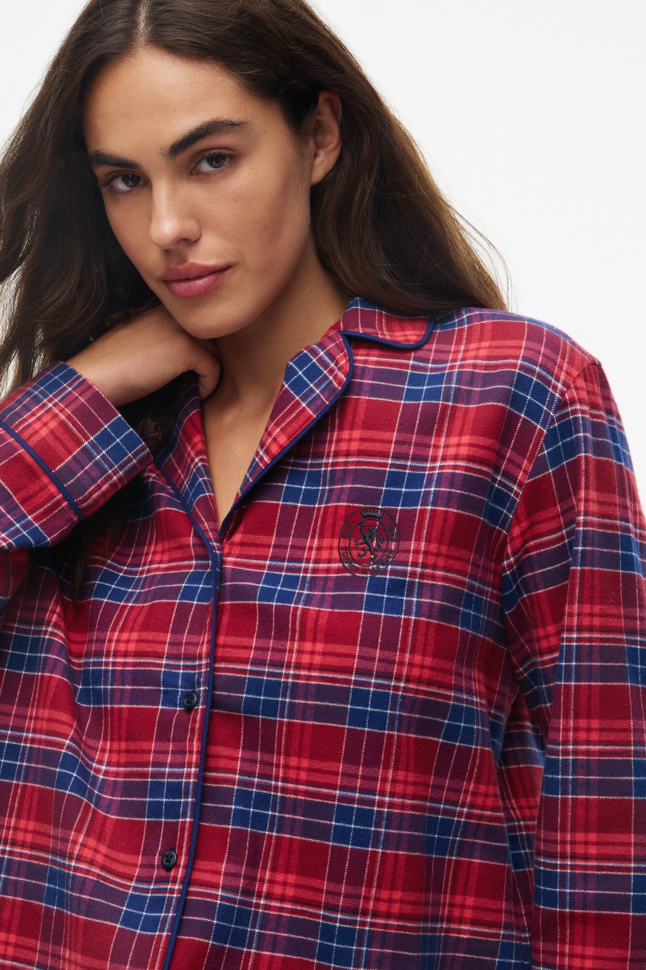 Tommy Hilfiger Pijama de flanela familiar aos quadrados