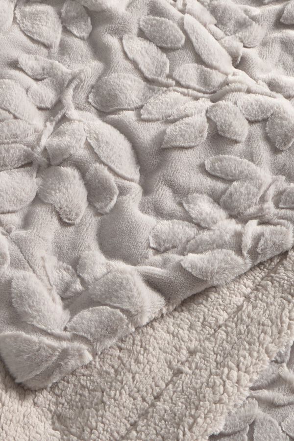 Textura Floral fleece blanket brown
