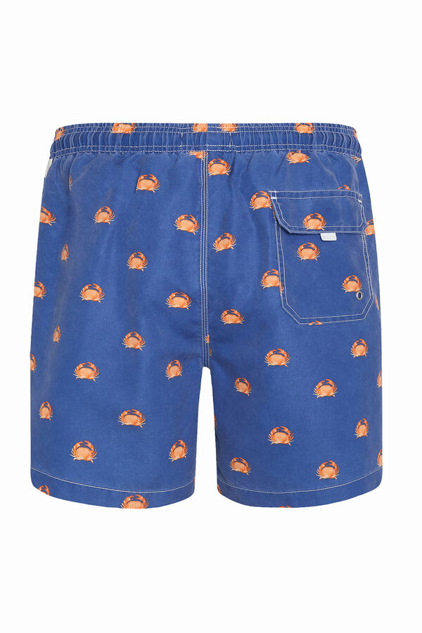 Kiff-Kiff Swimsuit with crab print blue