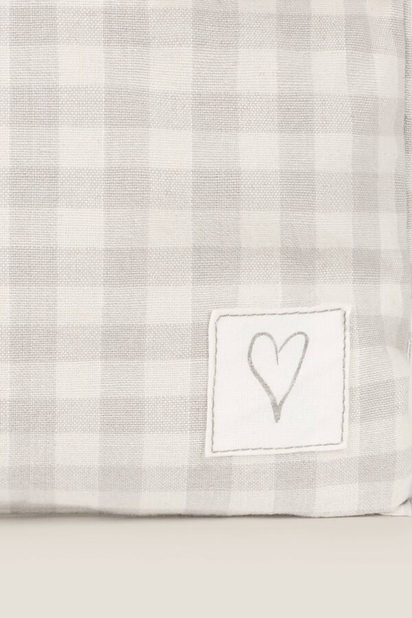 Textura Neceser de cuadros vichy coral