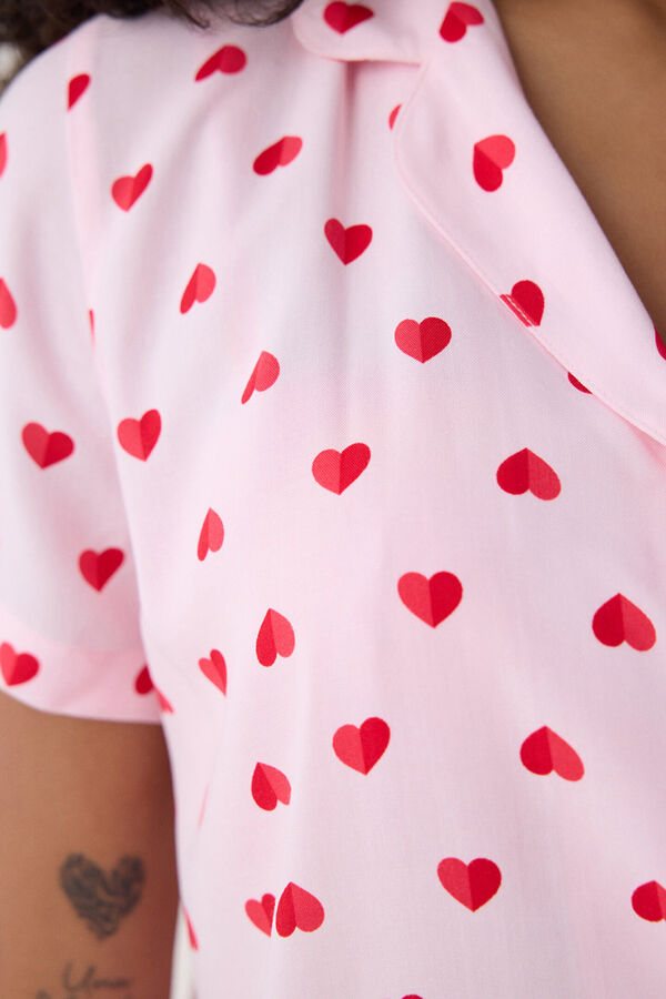 Penti Pink Heart Short classic pyjamas Set Roze