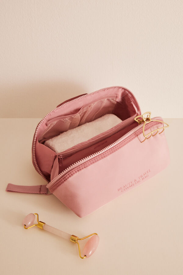 Womensecret Toaletna torbica srednje veličine s color block efektom i širokim otvaranjem Ružičasta