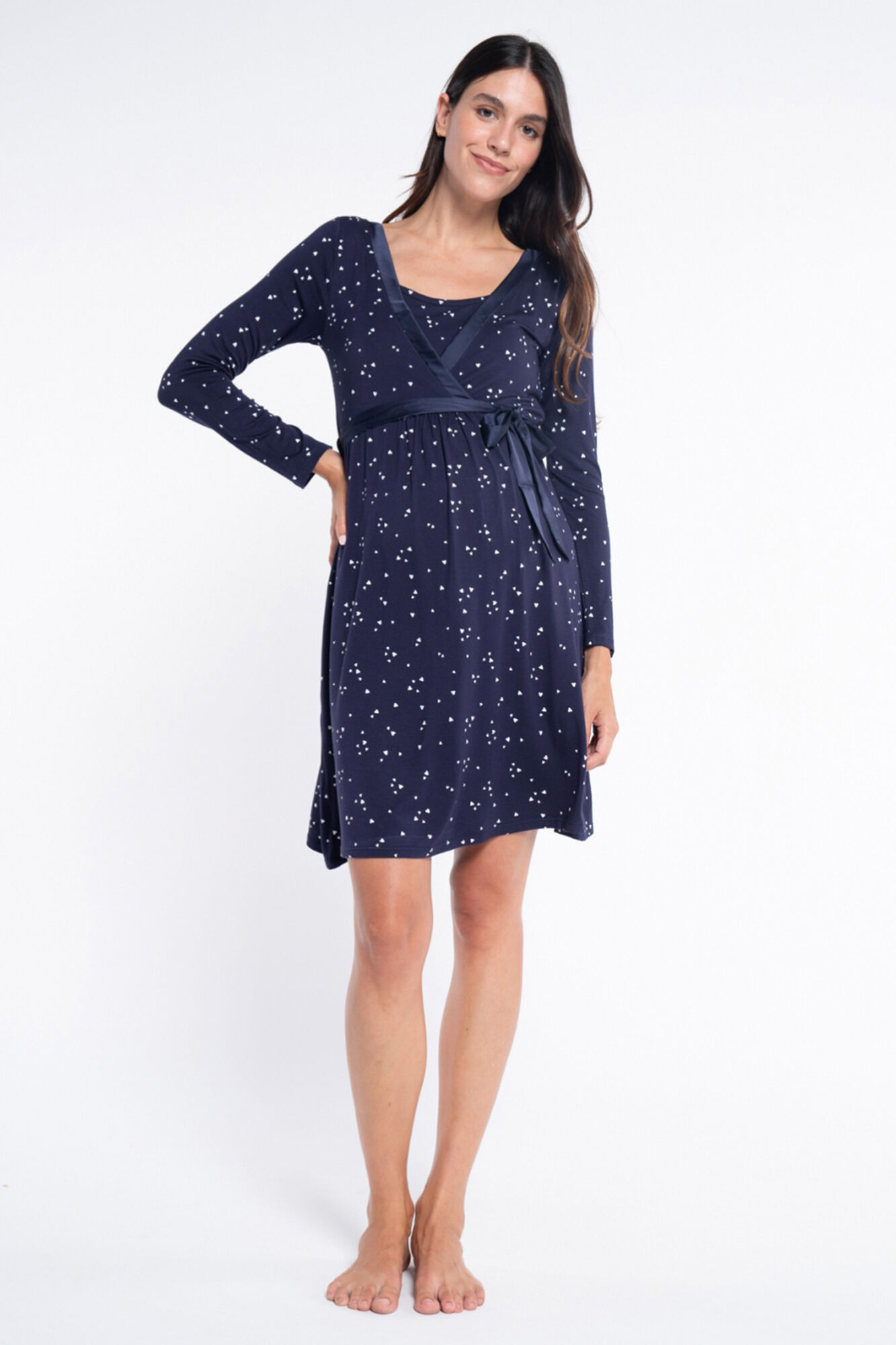 Ohma! Camis&oacute;n lactancia m/l estampado copos