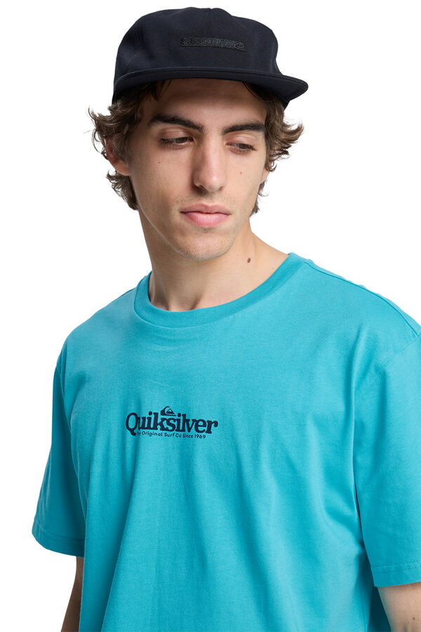 Quiksilver Plain logo short-sleeved T-shirt blue