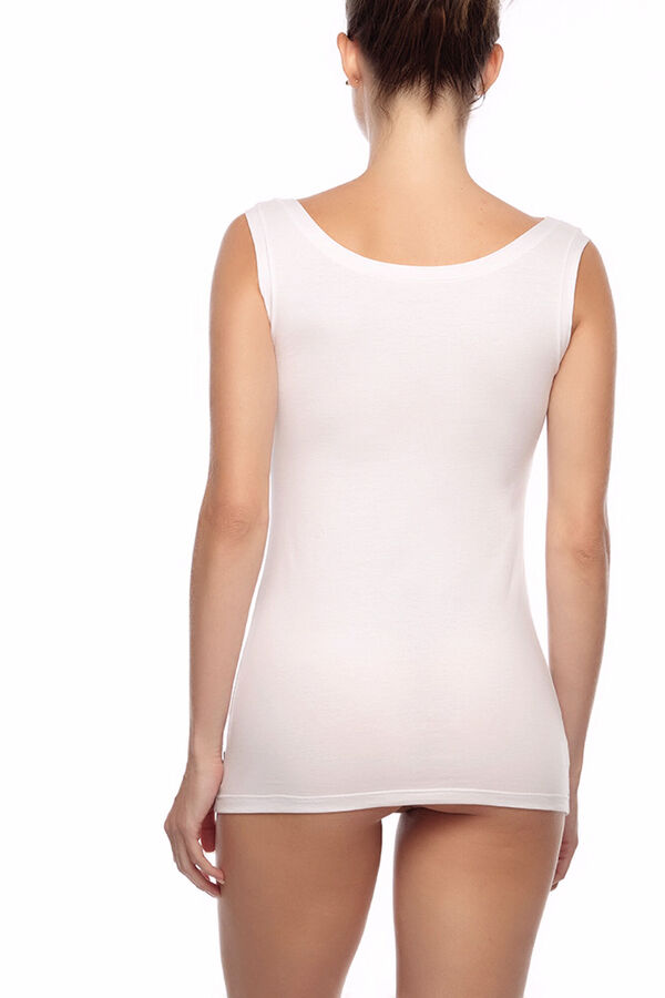 Cotonella T-shirt t&eacute;rmica de mulher al&ccedil;a larga branco