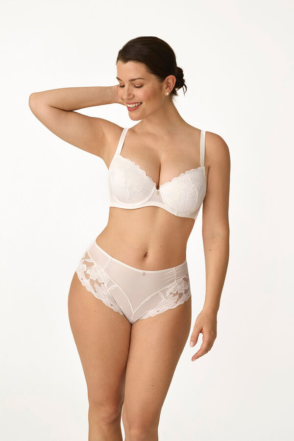 Promise Feh&eacute;r csipke teljes kosaras melltart&oacute; b&eacute;zs