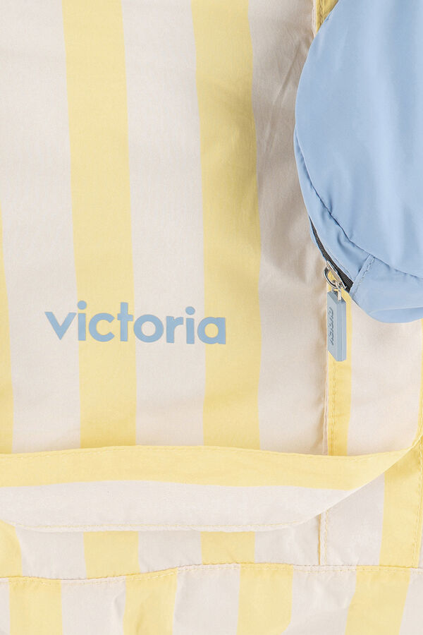 Victoria Bolso shopper rayas doble asa amarillo