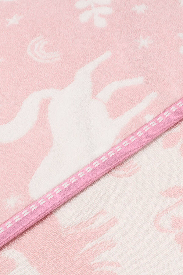 Womensecret Unicorn hooded towel rózsaszín