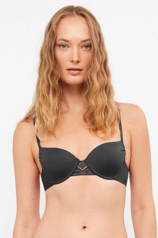 Gisela Top bikini balconette liso negro