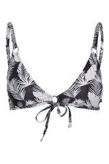 Womensecret Printed bikini top with hoop detail at the neckline. gris
