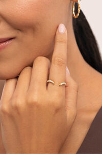 Singularu Anillo Peak Scarlett Spark Plata Ba&ntilde;o Oro