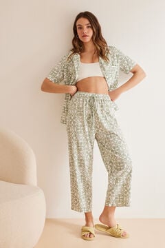 Womensecret Pyjama Hemdlook 100 % Baumwolle Snoopy Grün