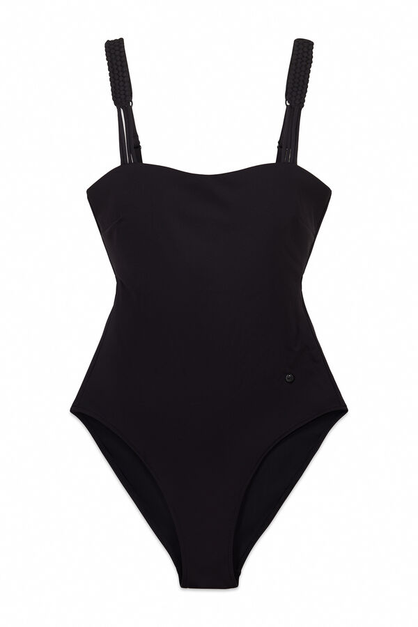 Women'secret Black shaping straight neckline swimwear black