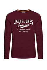 Jack & Jones Camiseta pijama manga larga print logo pink