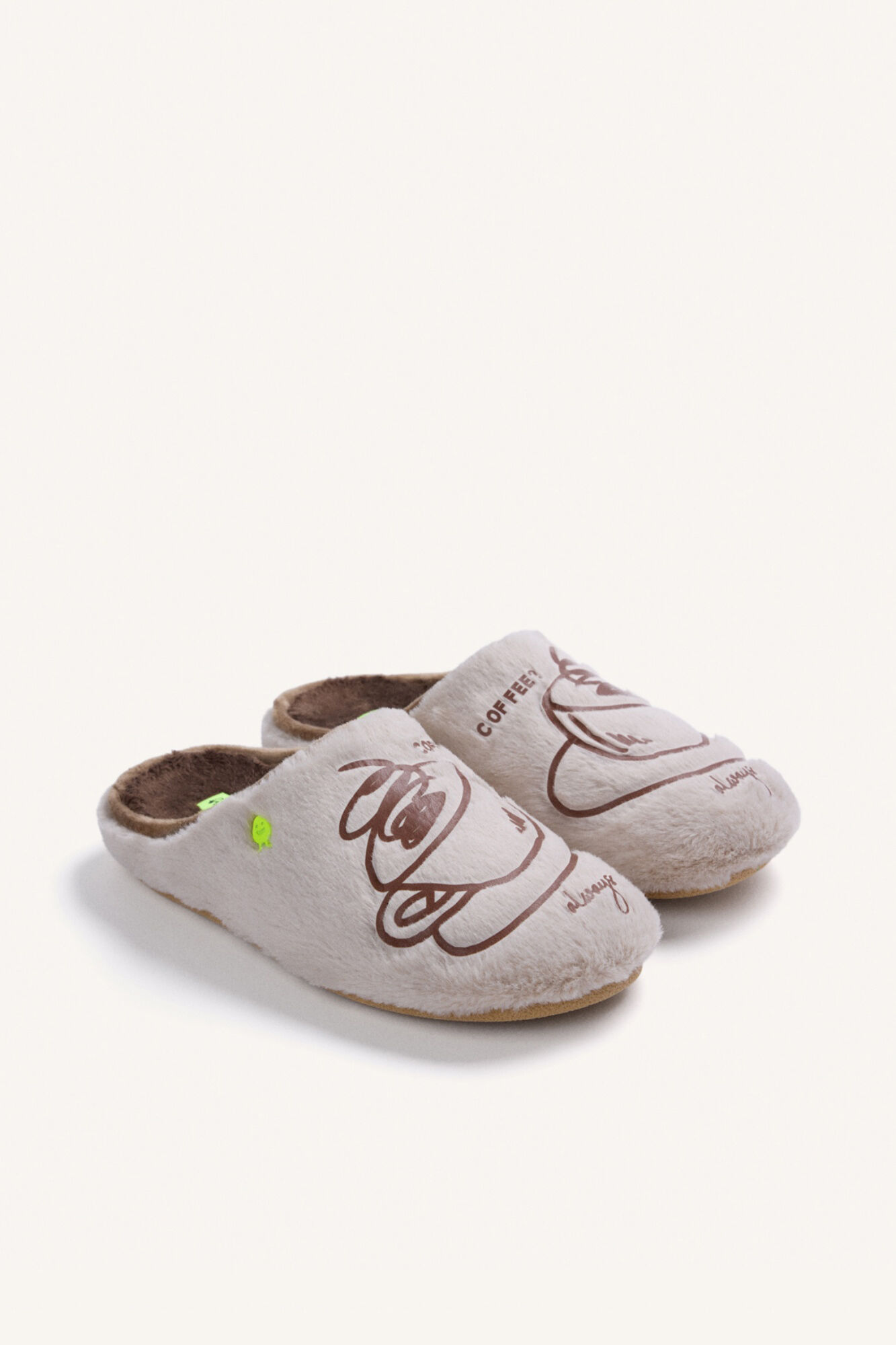 Hot Potatoes Zapatillas de casa beige pelo