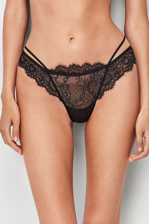 Gisela Brazilian Slip Schwarz Schwarz