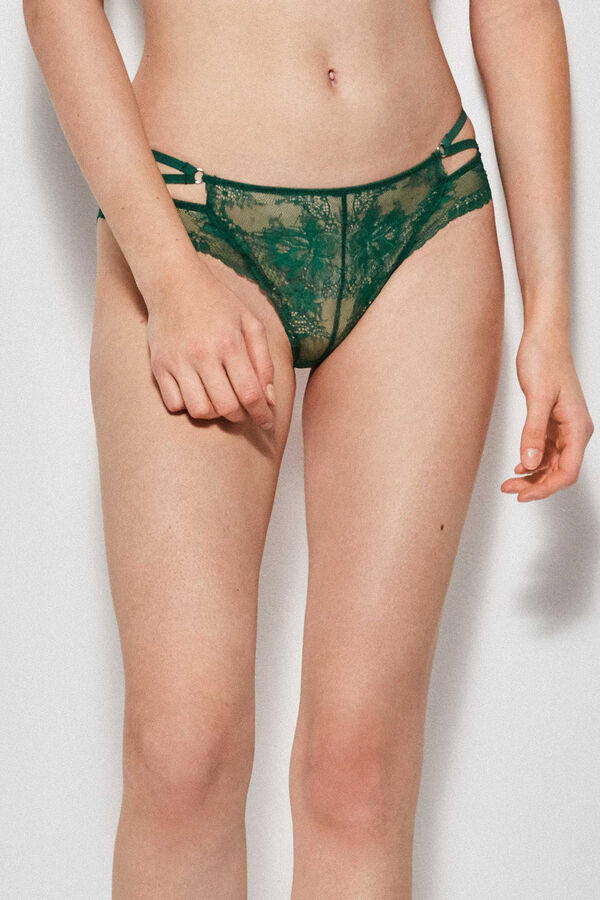 Womensecret Lace Brazilian panty zöld